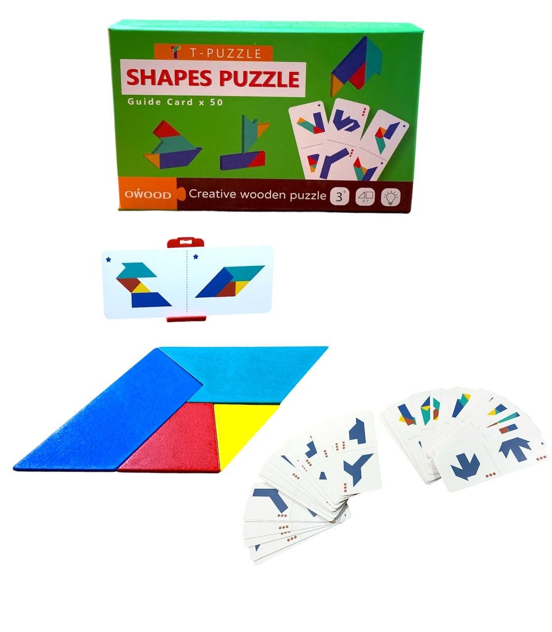 Alsafwa W26-138-2 Shapes Puzzle for Unisex Children - Multicolor