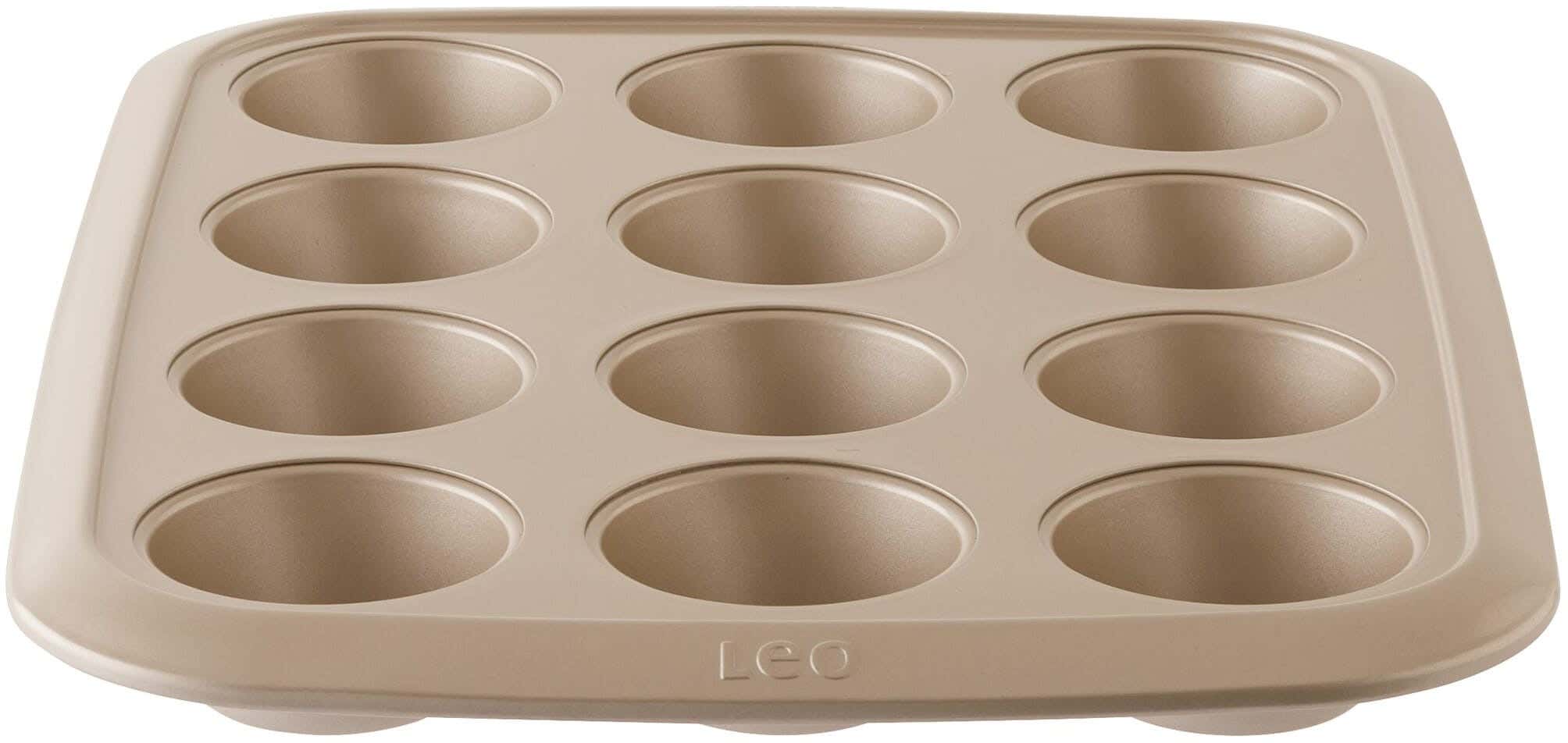 Berghoff Carbon Cupcake Mold, 12 Cups - Beige