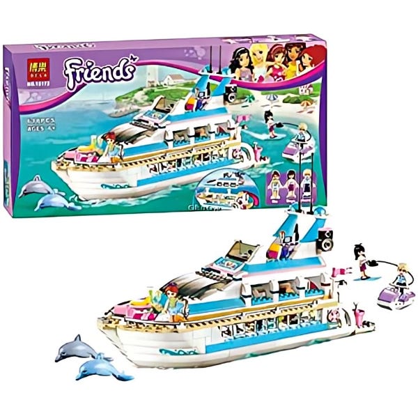 Friends Boat Building Kits, 618 Pieces, Multicolor - 10172