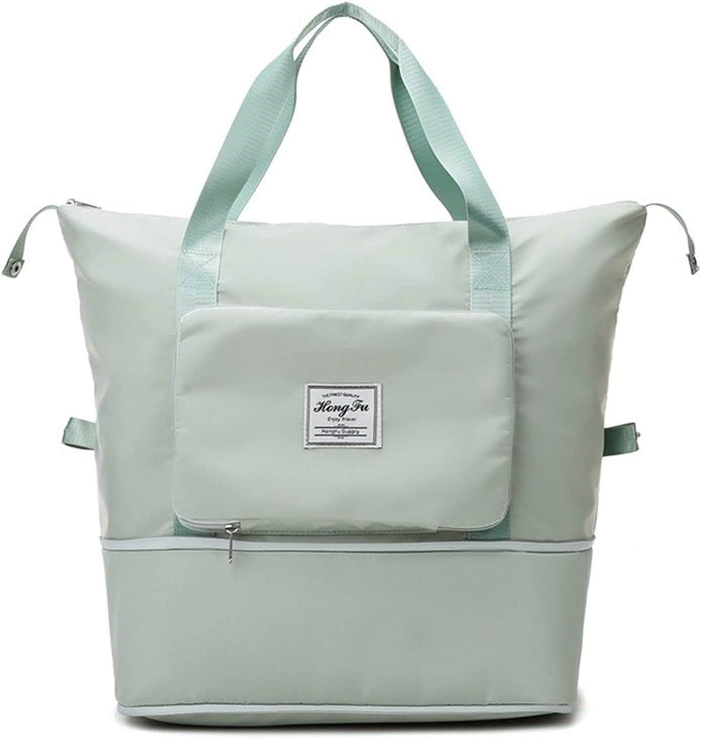 Zlydg Dry and Wet Separation Oxford Fabric Travel Duffel Bag, Large - Green