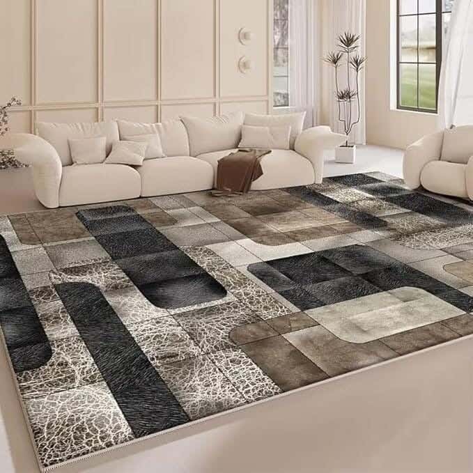 Line Sleep Dots Fabric Carpet protector, 200x300 cm - Multicolor