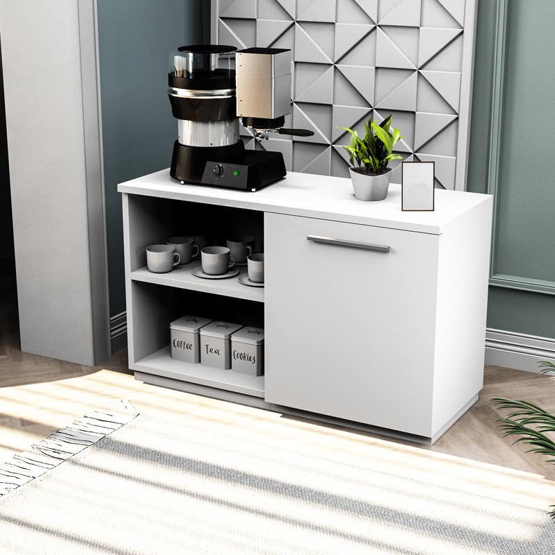 MDF Wood Coffee Table, 80x70x30 cm - White