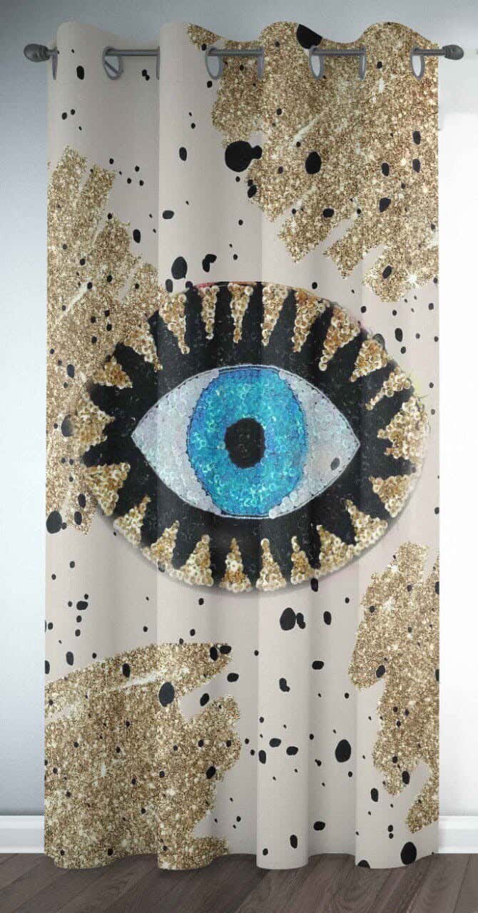 Decorative Velvet Curtain, 145 X 260 Cm - Multicolor