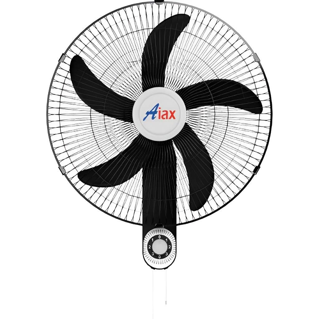 Aiax KGF-18-5BW Wall Fan, 5 Blades - Black
