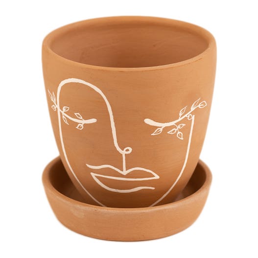 Pottery Plant Pot, One Piece, 10×10 cm - Multicolor