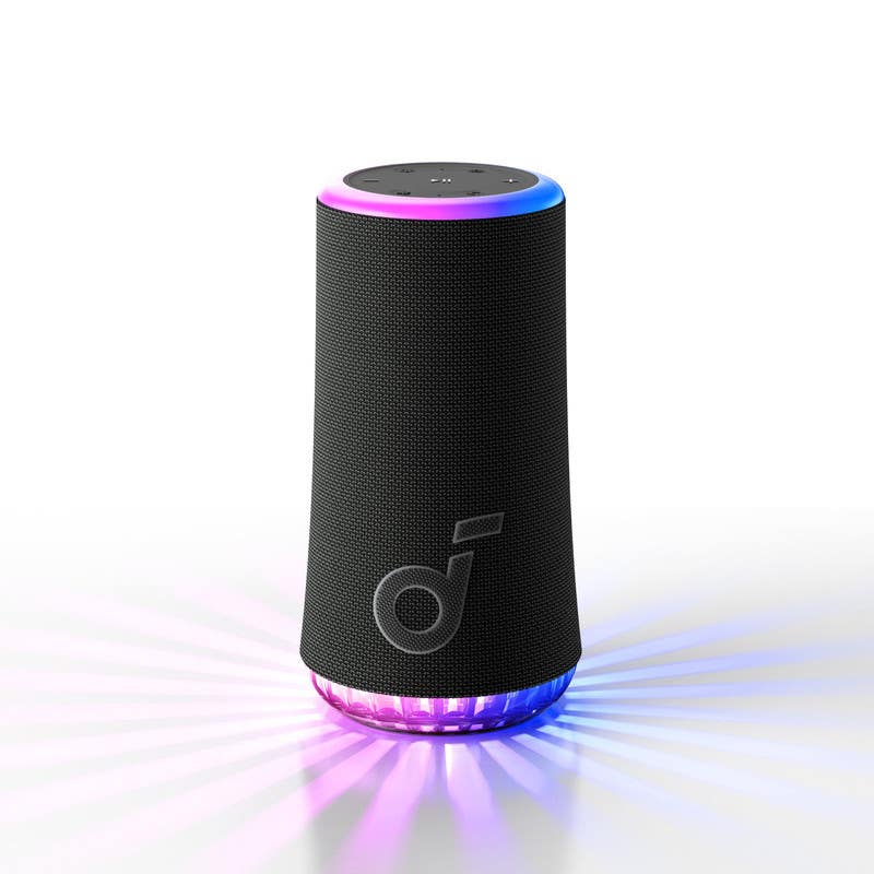 Anker B2C Soundcore Glow Bluetooth Speaker, 30 Watt, 360 Degree Sound - Black