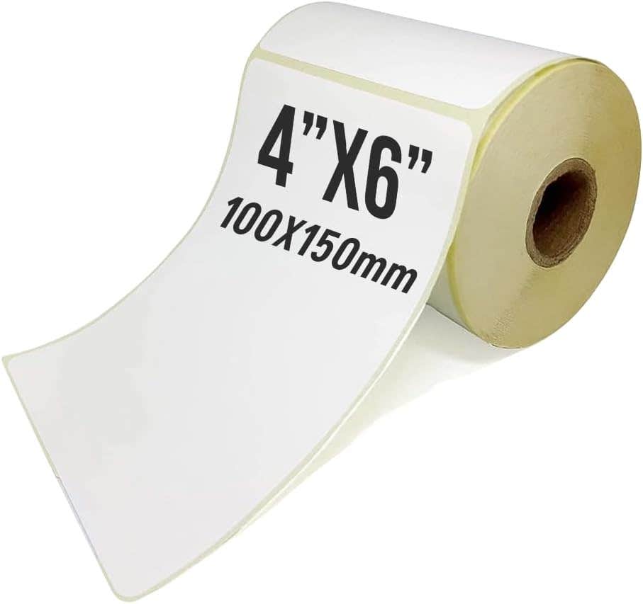 Brandsfinity Label Stickers, 4Inchx6Inch, 500 Pieces - White
