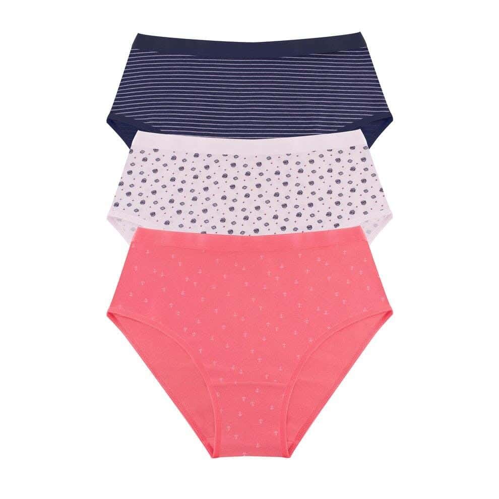 Dice Women's Underwear Set, Cotton, 3 Pieces, M - Multicolor