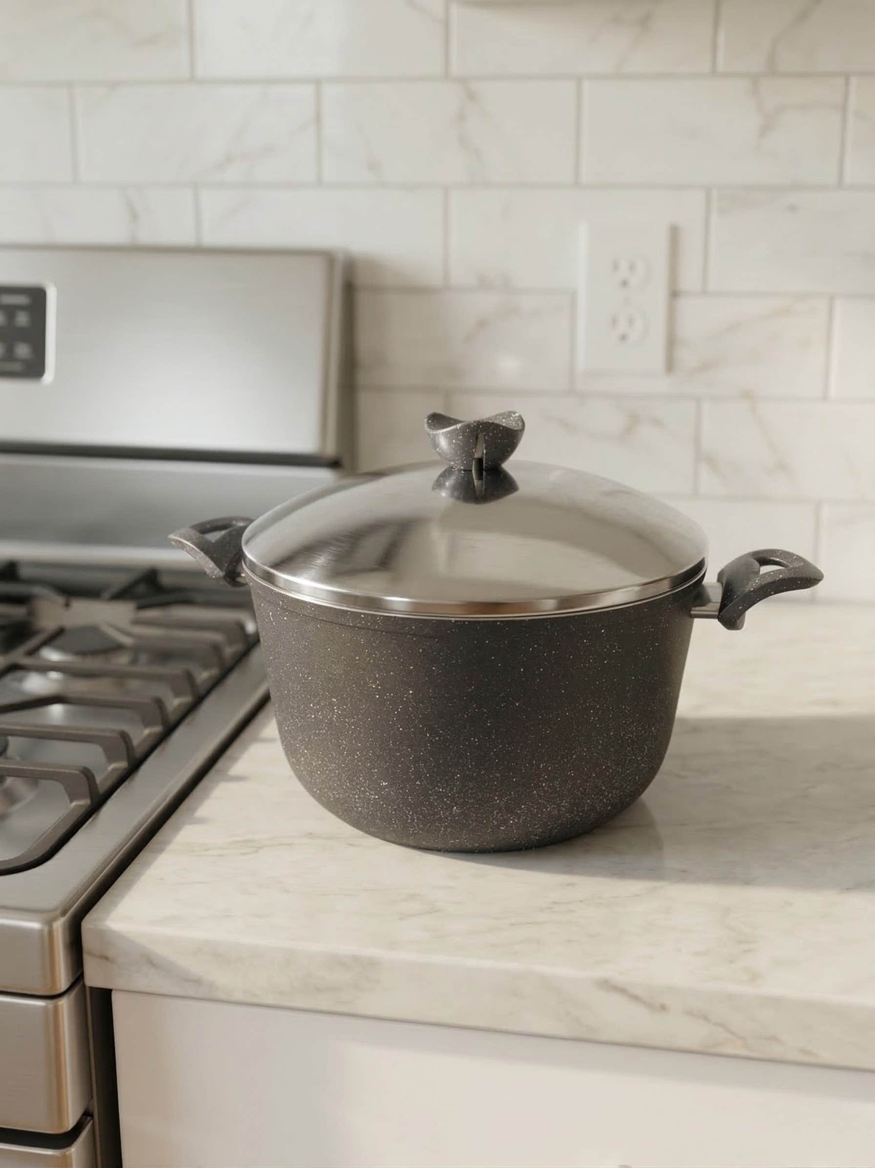 Terynova Granite Casserole Pot – Grey