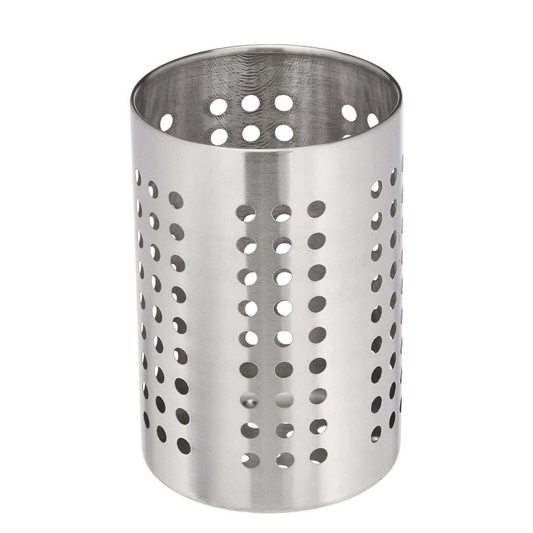 Kitchen Utensil Holder, 14 x 12 x 13.5 cm, Stainless Steel - Silver