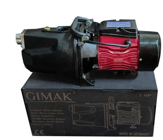 Gimak, Water Pump Motor, 1 HP, Made in Germany - Black