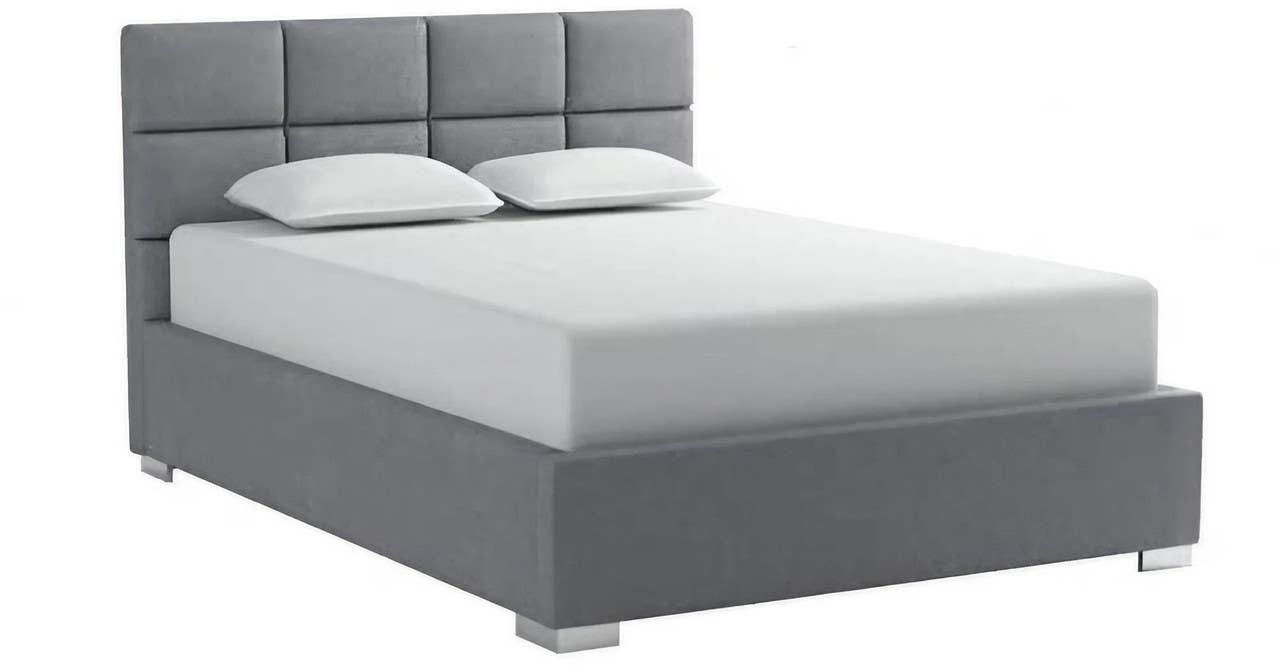 Beech & Counter Wood Cabotine Bed, 100x120x195 cm - Grey