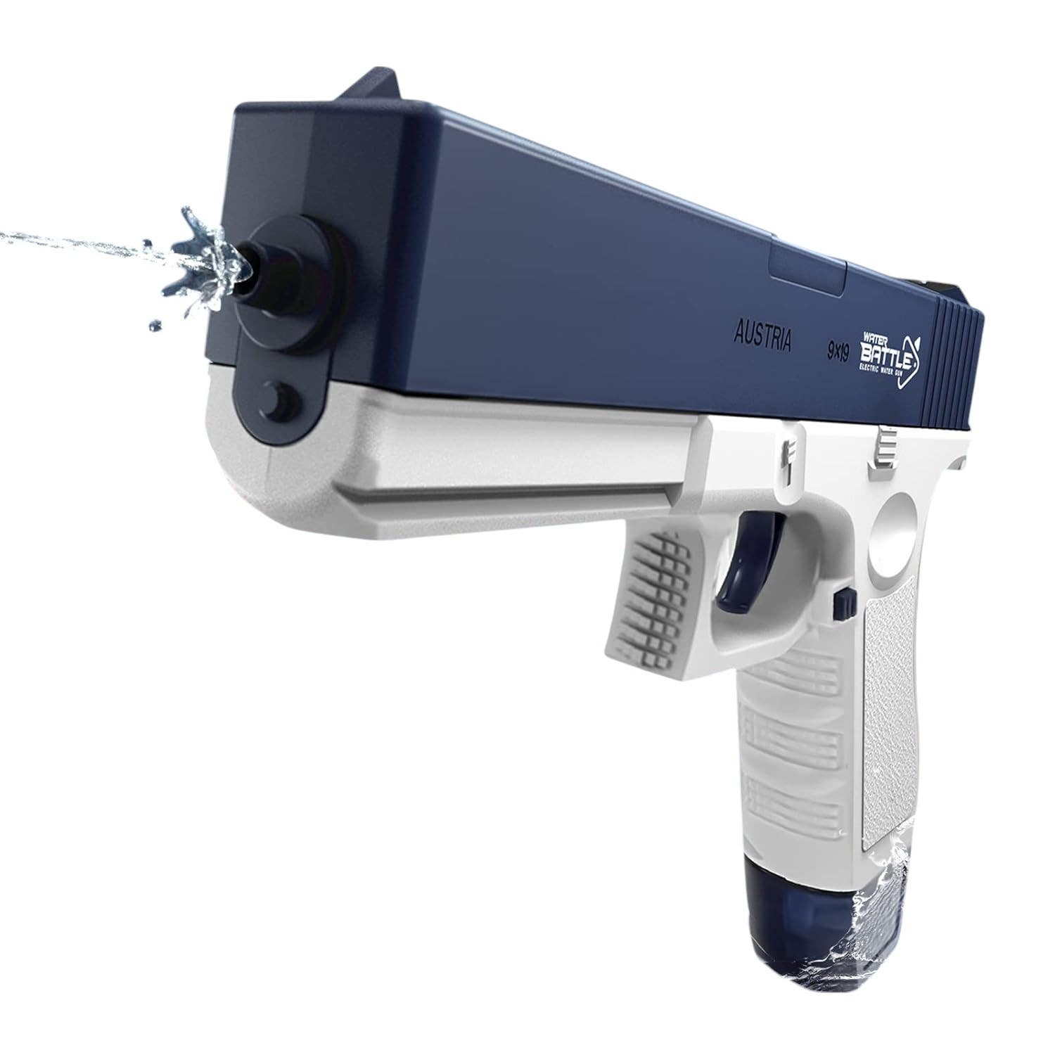 Niceylotos Plastic Water Gun - Dark Blue White
