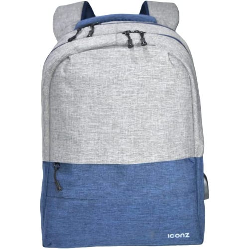 Iconz Backpack, Compatible With Devices Up To 15.6 Inch - Blue Grey