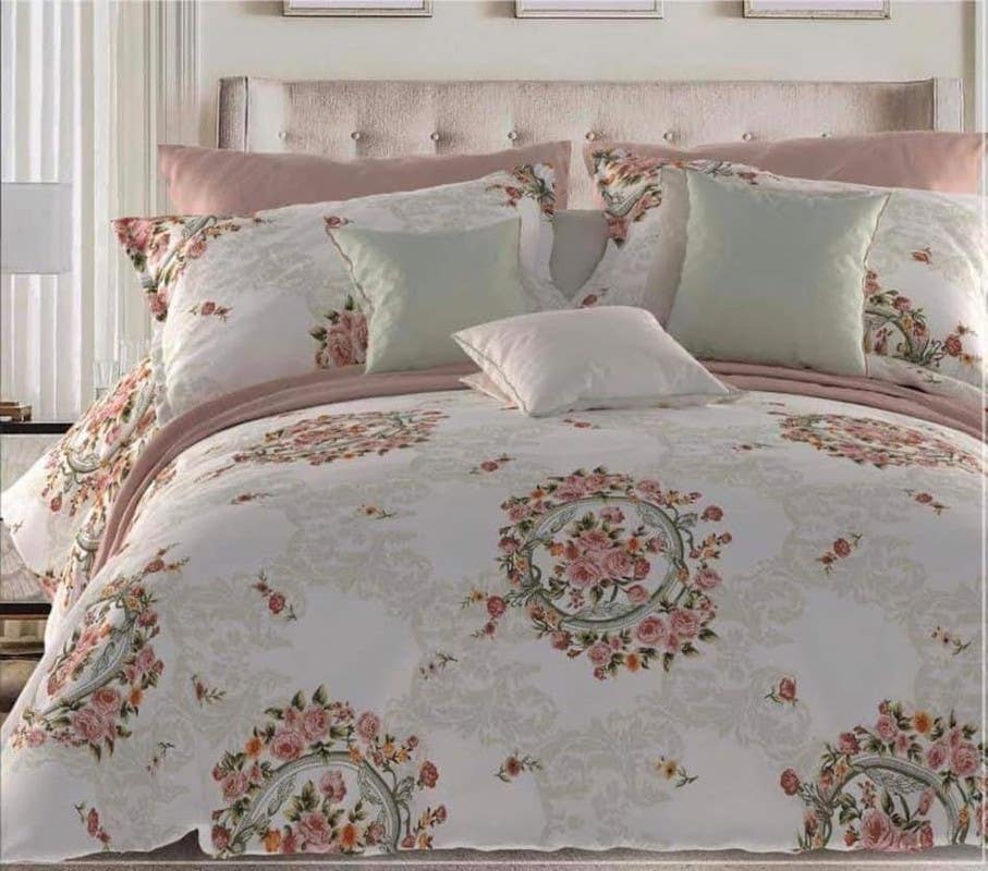 Comfortable Egyptian Cotton Blend Quilt 230 x 230 cm, 3 Pieces - Multicolor