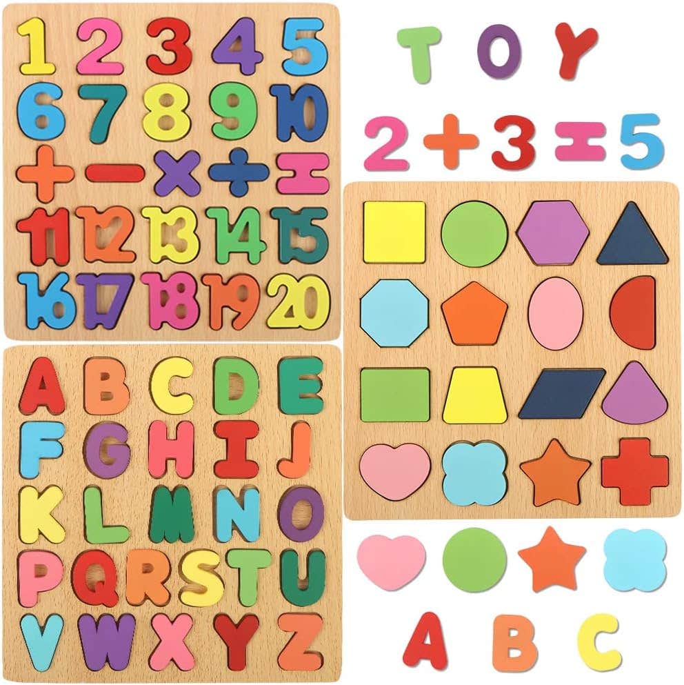 Yohelly Educational Design Wooden Puzzle - Multicolor