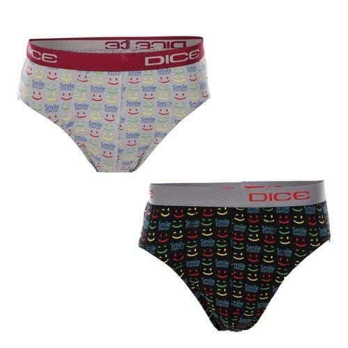 Dice Cotton Men Brief Boxwe Set, S, 2 Pieces - Multicolor