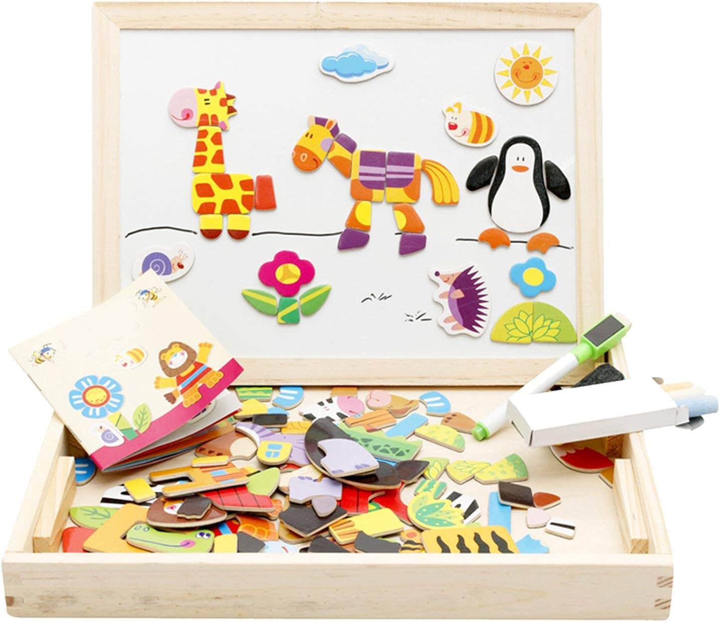 Lewo Magnetic Design Wooden Assembly Puzzle - Multicolor