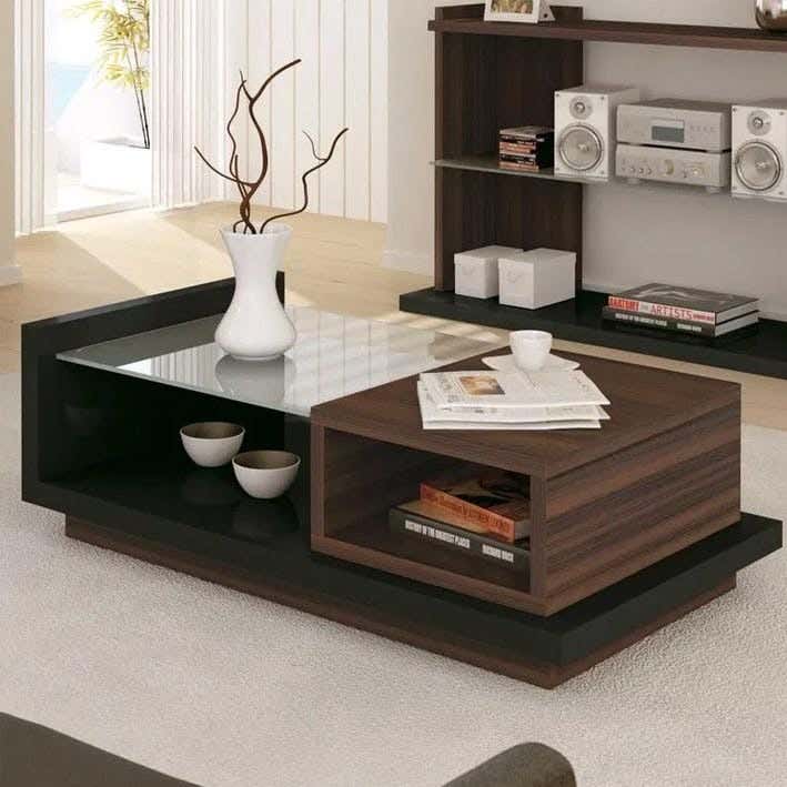 Coffee Table, Mdf Wood, 100 X 60 X 37 Cm - Brown