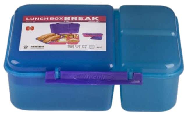 Polypropylene Lunch box, 2 liter - blue