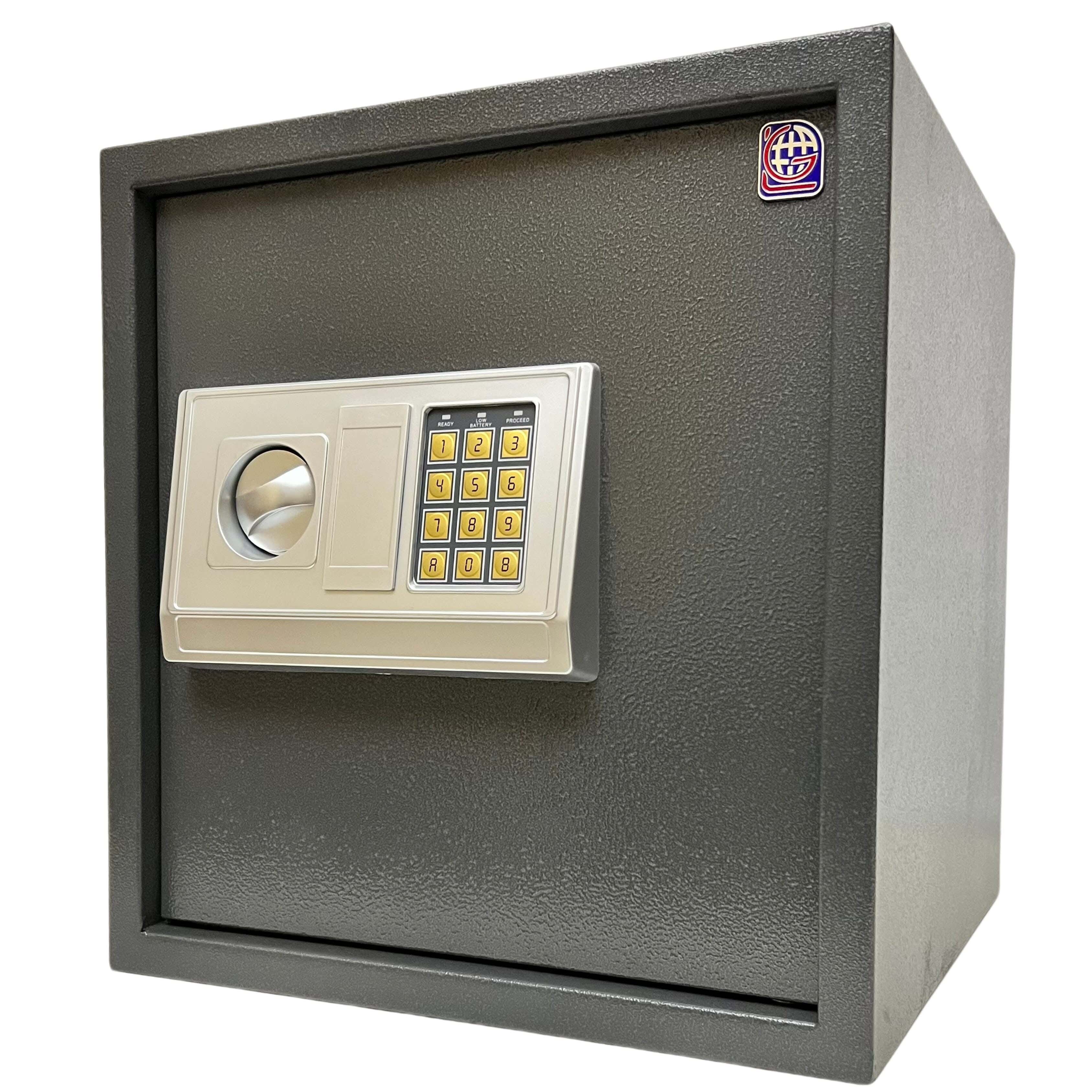 Lotfy Group LG Metal Home Digital Safe, 40 × 38 × 38 cm - Grey