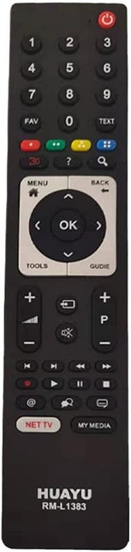 Huayu Remote Control Compatible with Grande Pico Screen, Netflix - Black