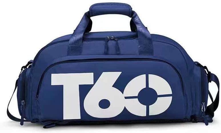 FIANNE T60 Academy Travel Gym Bag with Dry & Wet Separation Pocket, 43x23x25 cm - Blue