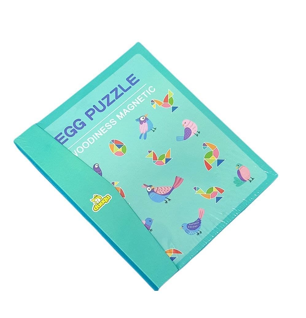 Alsafwa W26-92-5 Tangram Puzzle for Unisex Children - Green