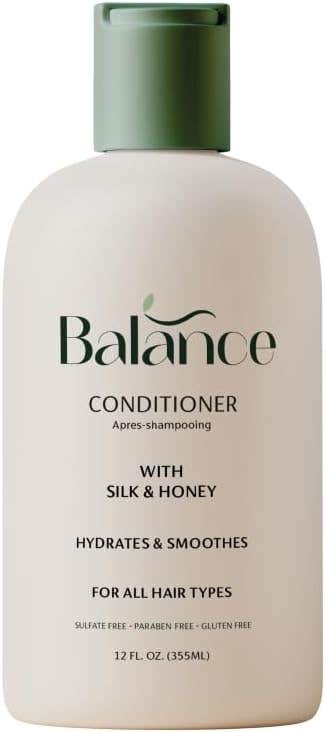 Essential Balance Hair Care Conditioner, with Silk and Honey Extract, Moisturizing and Nourishing Hair, 355 ml