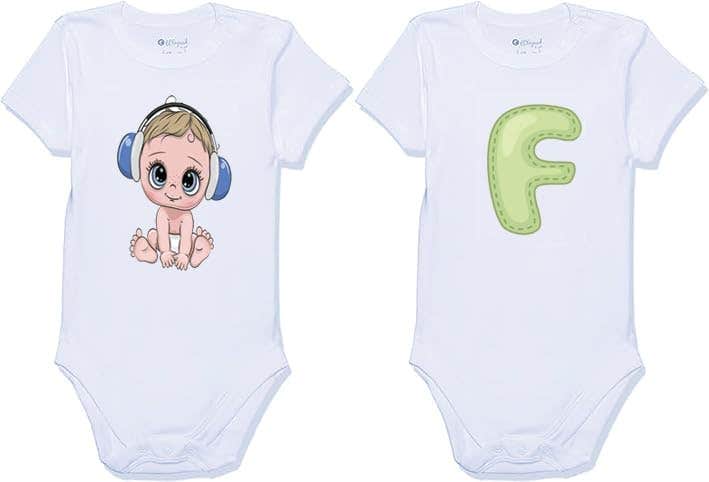 Letter  Design Comfortable Cotton Baby Salopette Set New Born , Newborn, 2 Pieces