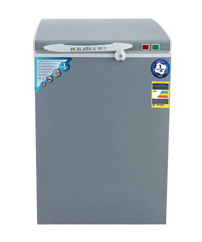 W.Alaska CH140 Chest Deep Freezer, Defrost, 140 Liter - Silver