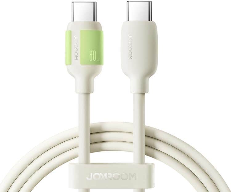 Joyroom S-A53 Fast Charging Cable, Type C to Type C, 60 Watt- Beige