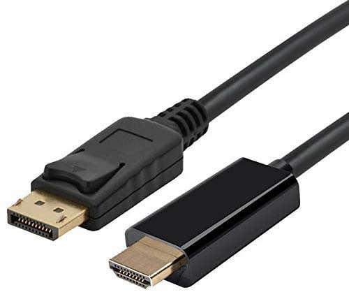 Keendex Displayport Male To Hdmi Male Gold-Plated Cable, 180Cm, Kx2809 - Black