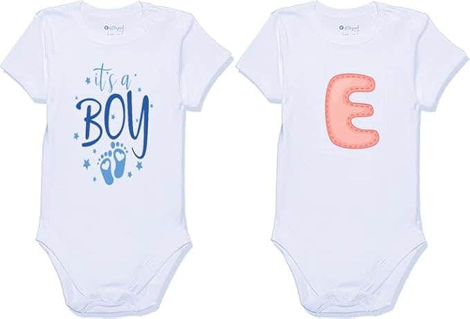 It's A Boy E Design Comfortable Cotton Baby Salopette Set, Newborn, 2 Pieces