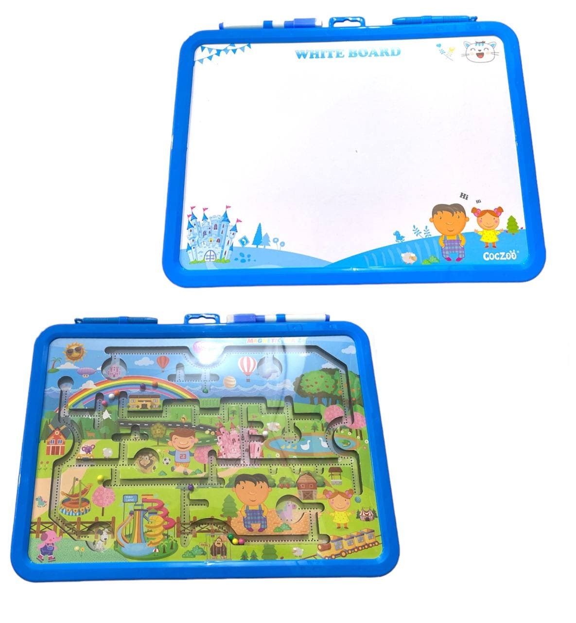 Alsafwa W27-38 Writing Board And Maze Game for Unisex Children - Multicolor