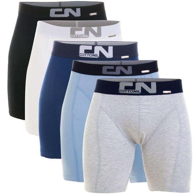 Cottonil Cotton Men Boxer Set, M, 5 Pieces - Multicolor