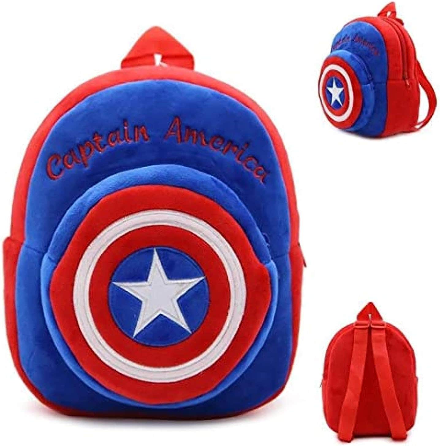 B-Cloud Cartoon Soft Plush Backpack - Blue Red