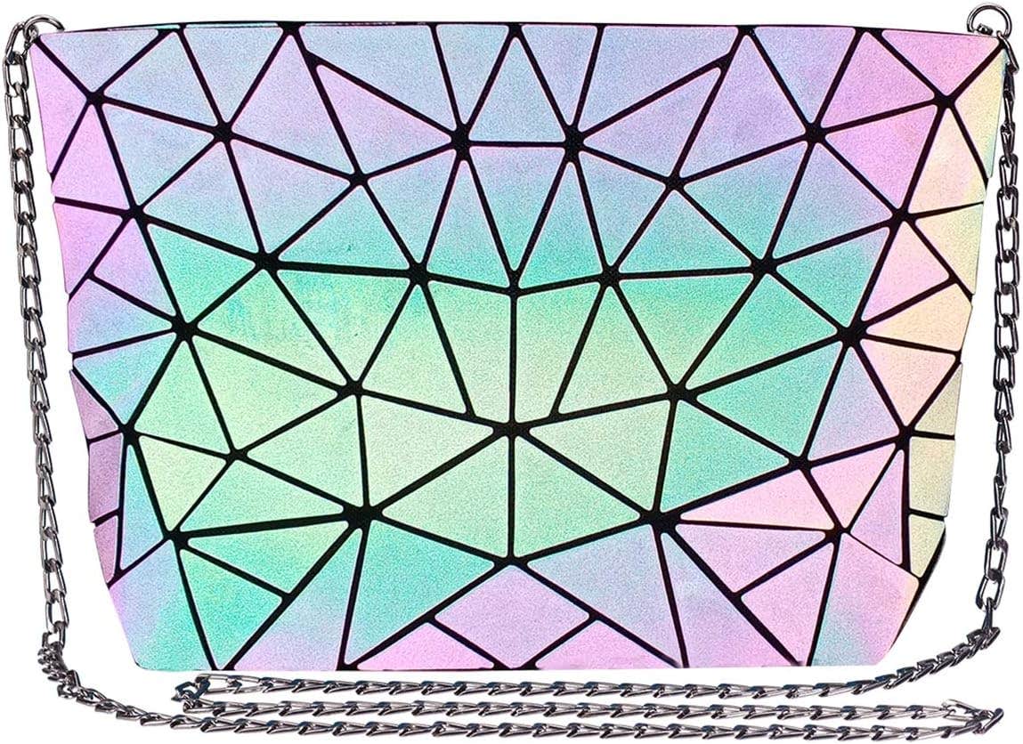 Swarsk Geometric Luminous Crossbody Bag - Multicolor