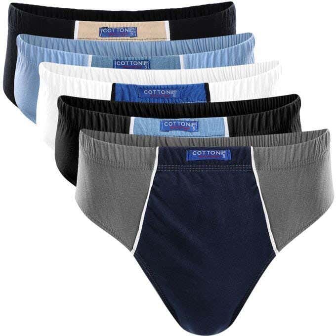 Cottonil Cotton Men Digital Bikini Set, M, 5 Pieces - Multicolor