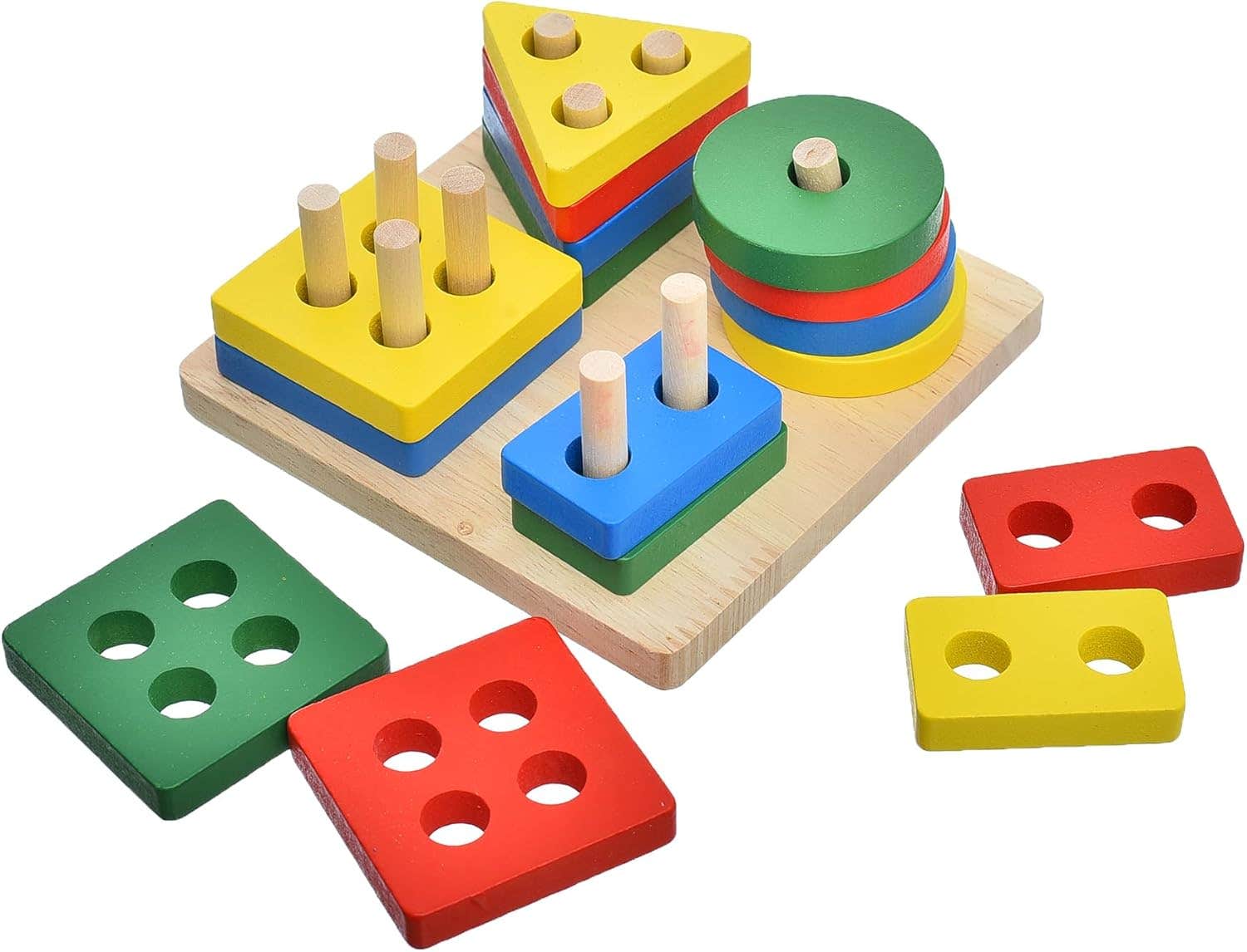 Fun Design Wooden Learning Puzzle, 17, 17 Pieces - Multicolor