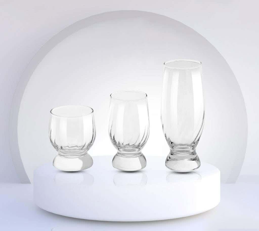 Pasabahce Glass Drinkware Set, 18 - White