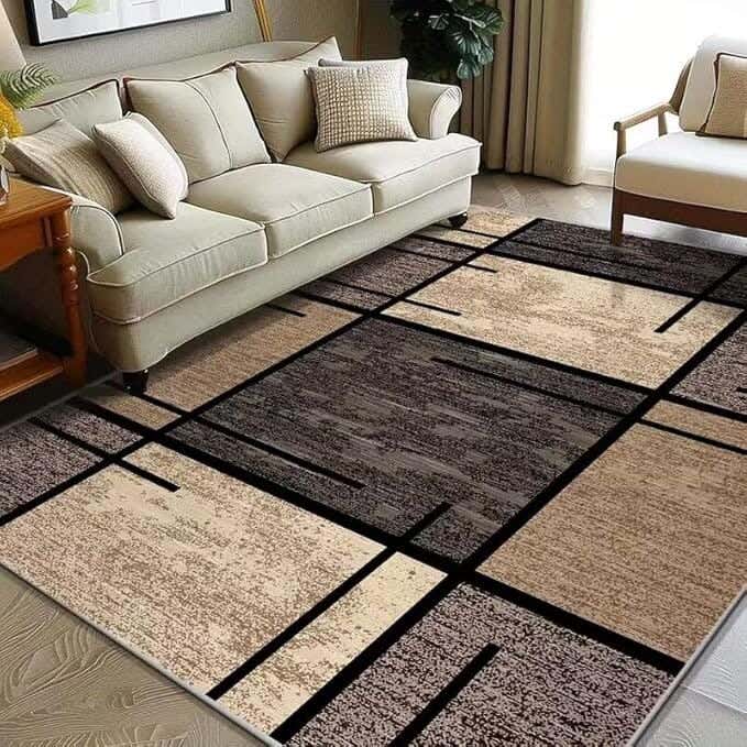 Line Sleep Dots Fabric Carpet protector, 200x300 cm - Multicolor