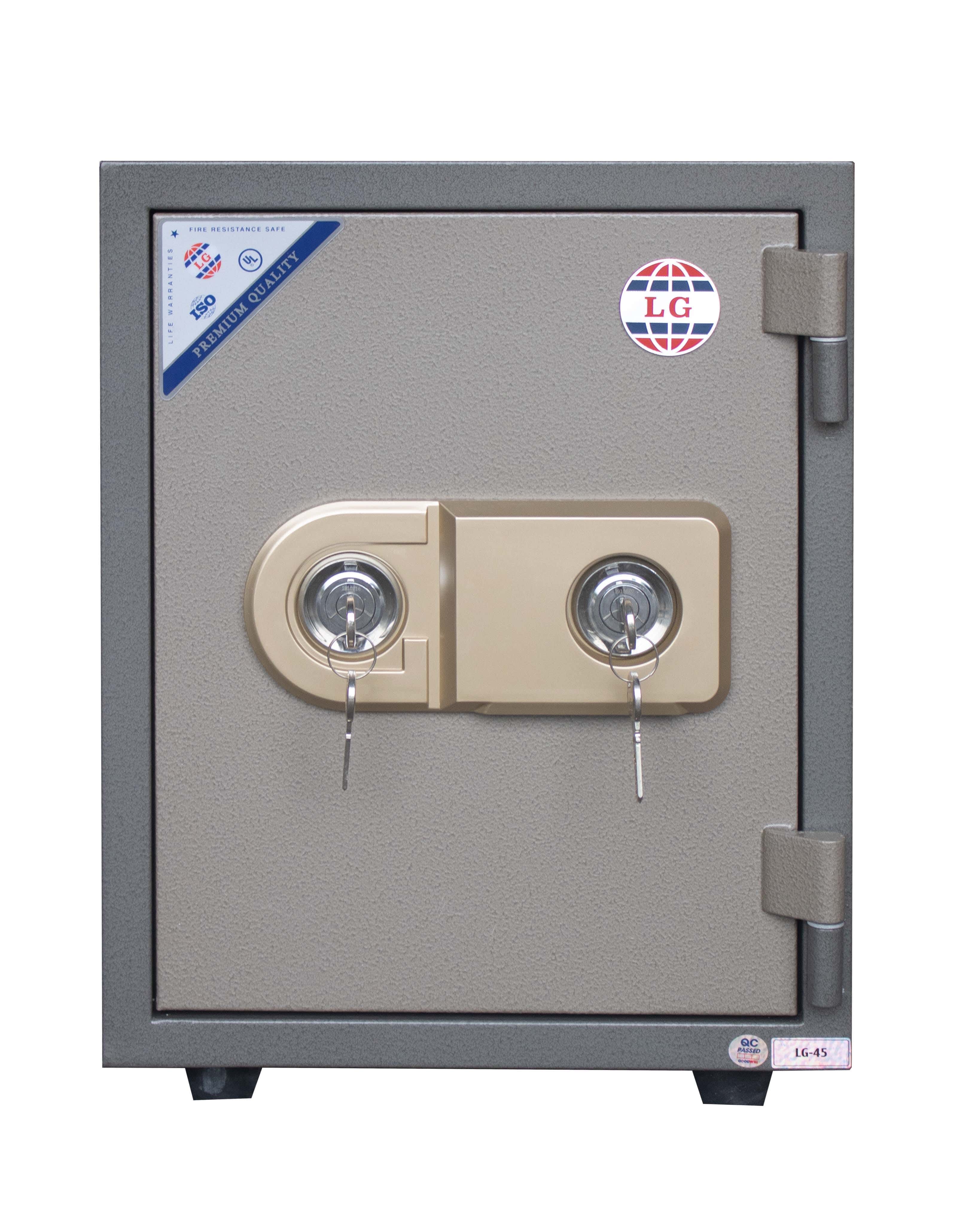 Lotfy Group LG Armored Steel Horizontal Safe Weighing 42 Kg, 45 × 32.5 × 36.8 cm - Beige