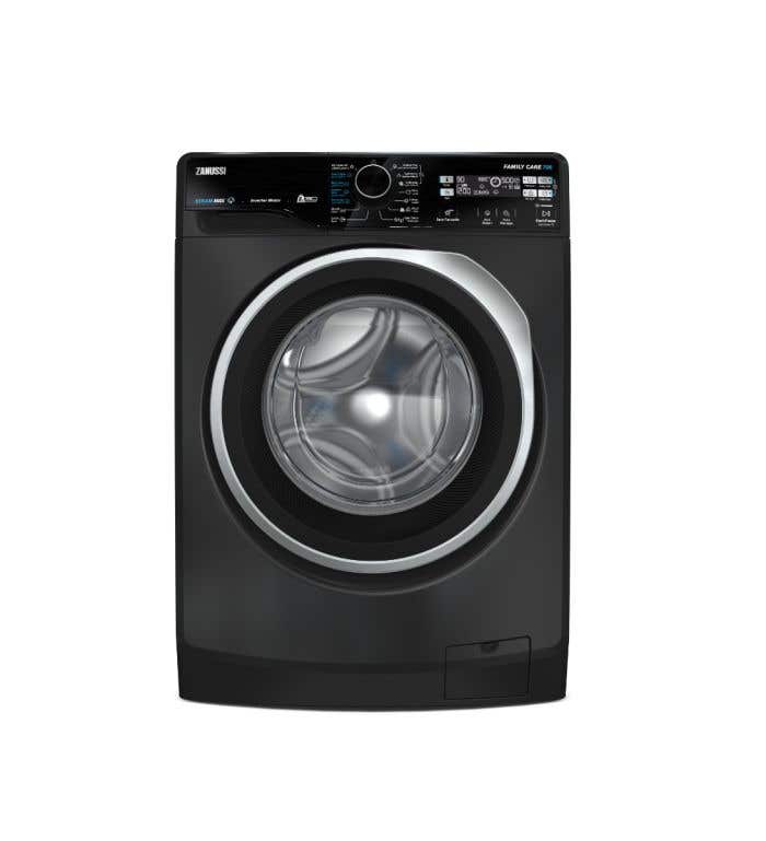 Zanussi Washing Machine, Automatic, 8 kg, Front Load, Inverter Motor, 1200 RPM, ZWF8221DS7 - Dark Grey