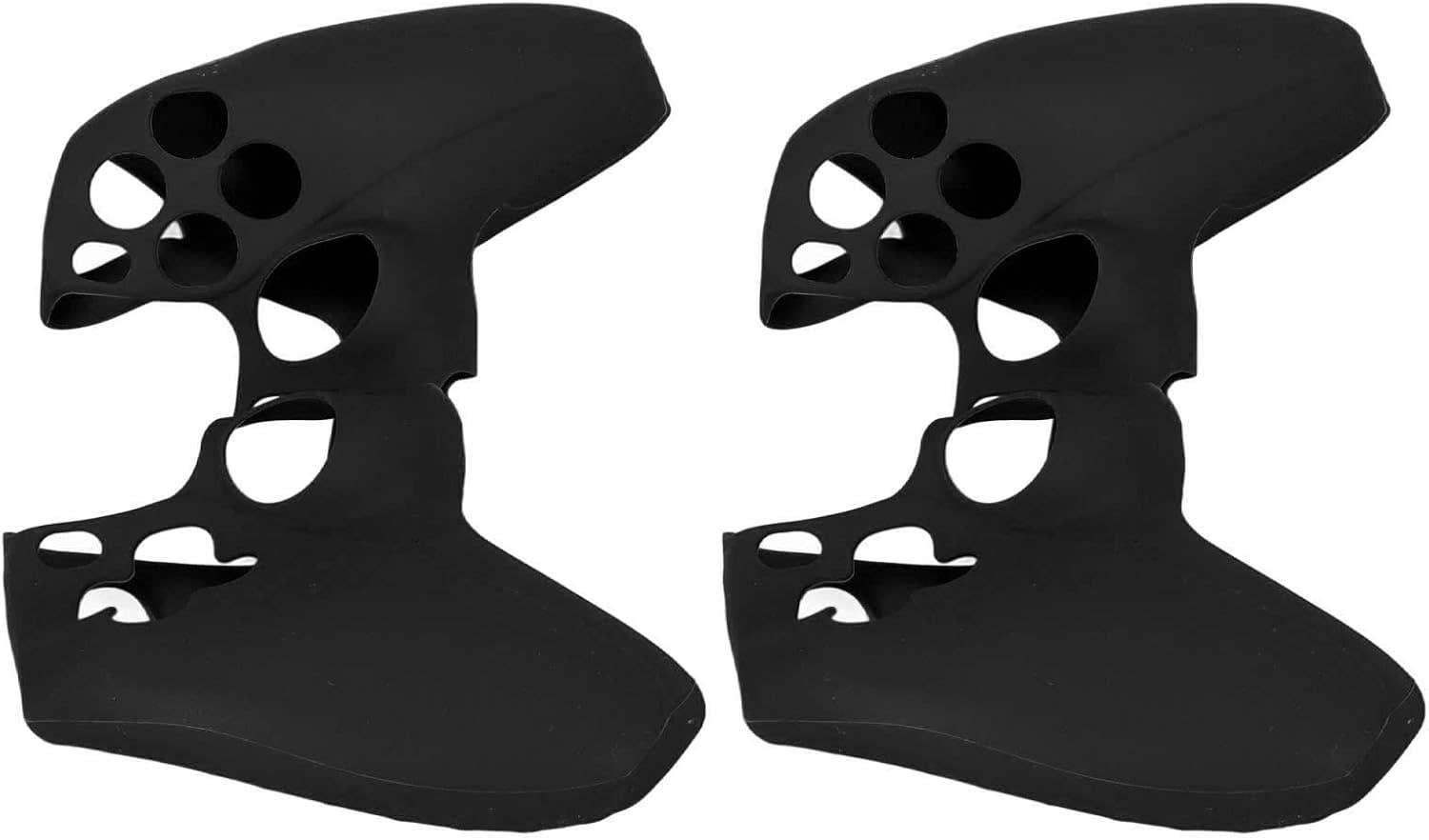 Tosuny Anti-Slip Silicone Controller Cover for PlayStation 5, 2 Pieces - Black