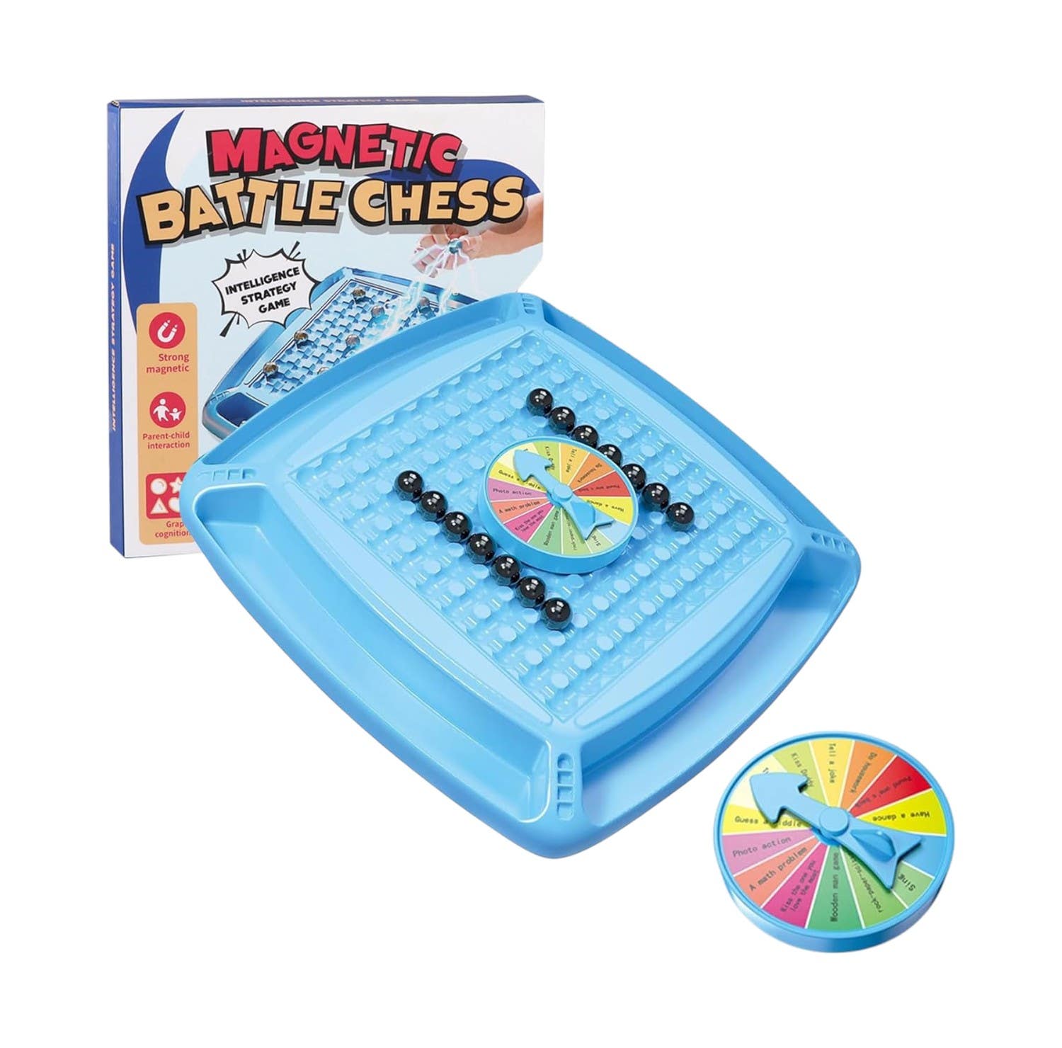 Zzrsyj Magnetic Chess Game, 55 Pieces - Blue