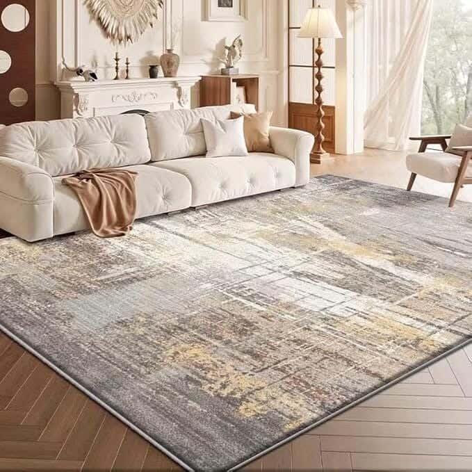 Line Sleep Dots Fabric Carpet protector, 200x300 cm - Multicolor