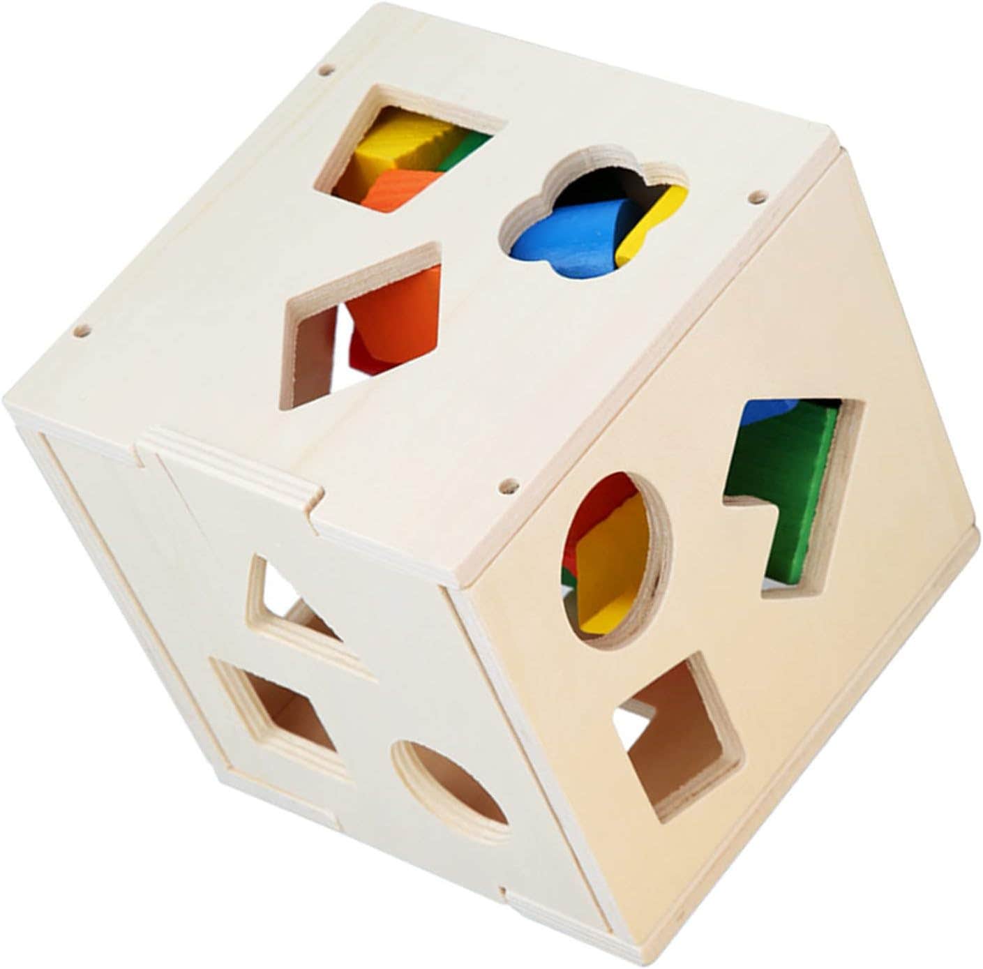 Keenso Wood Shape Sorting Toy - Beige