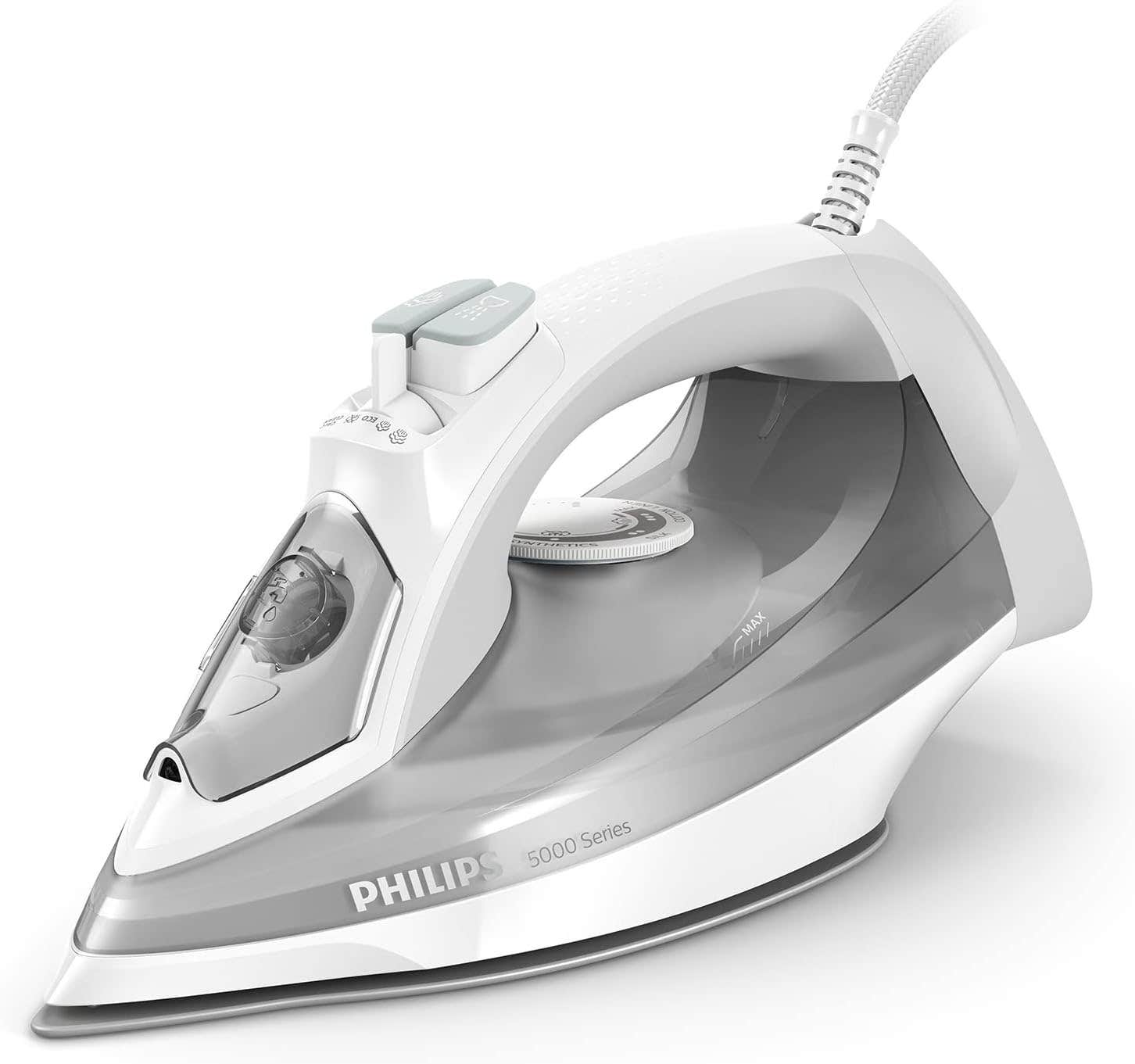 Philips 5000 Series Steam Iron, 40 g/min, 2400, DST5010/10 - Grey White