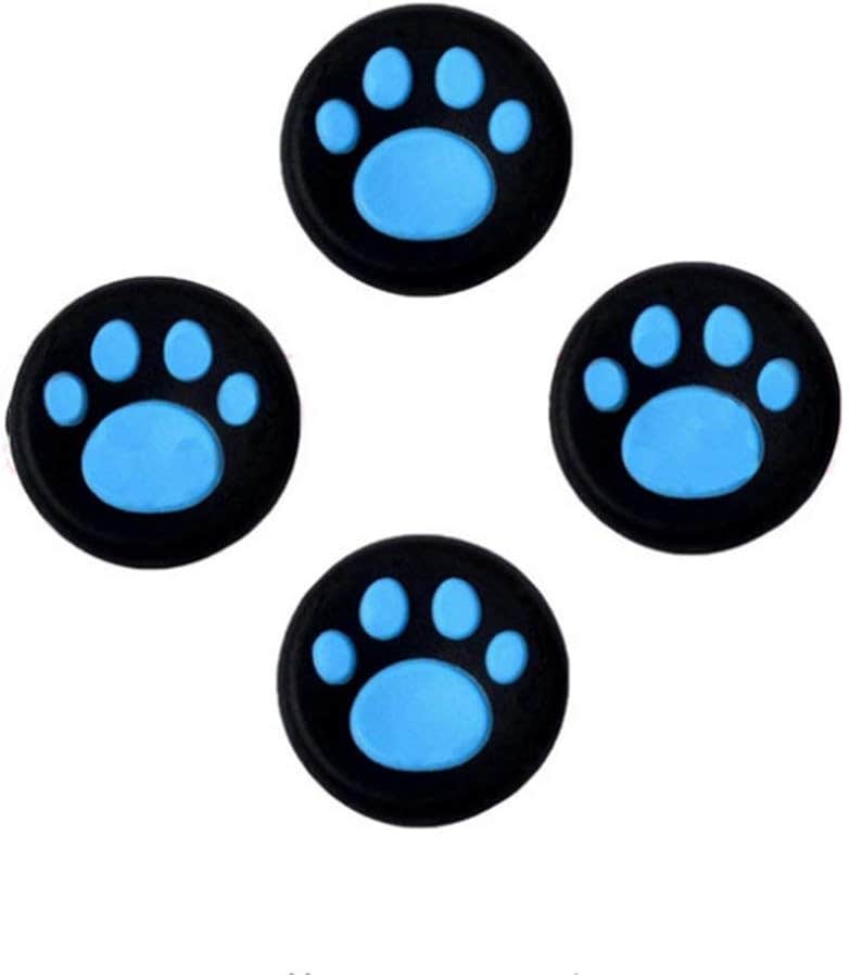 Sun Dream Silicone Controller Thumb Grips Caps for PlayStation, Xbox One, 4 Pieces - Blue Black